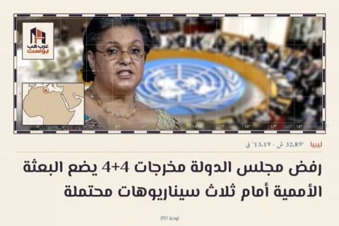 رفض مجلس الدولة مخرجات 4+4 يضع البعثة الأممية أمام ثلاث سيناريوهات محتملة