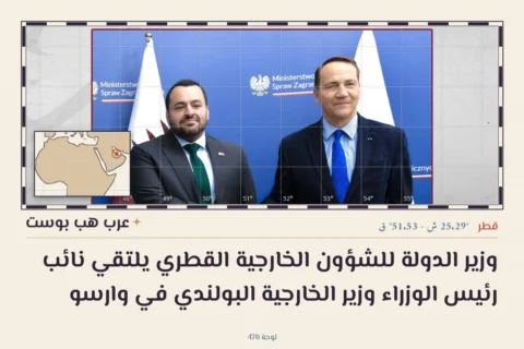 وزير الدولة للشؤون الخارجية القطري يلتقي نائب رئيس الوزراء وزير الخارجية البولندي في وارسو