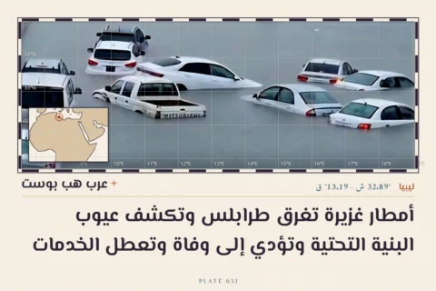 أمطار غزيرة تغرق طرابلس وتكشف عيوب البنية التحتية وتؤدي إلى وفاة وتعطل الخدمات