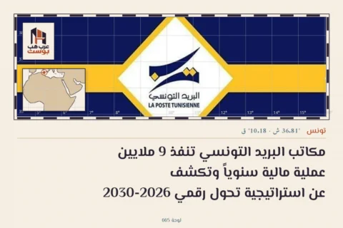 مكاتب البريد التونسي تنفذ 9 ملايين عملية مالية سنوياً وتكشف عن استراتيجية تحول رقمي 2026-2030