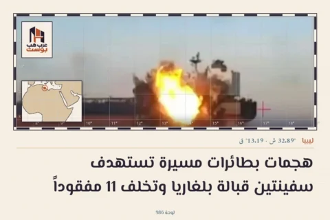 هجمات بطائرات مسيرة تستهدف سفينتين قبالة بلغاريا وتخلف 11 مفقوداً