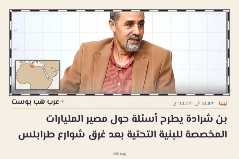 بن شرادة يطرح أسئلة حول مصير المليارات المخصصة للبنية التحتية بعد غرق شوارع طرابلس