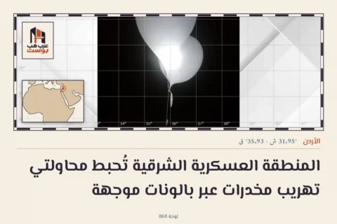 المنطقة العسكرية الشرقية تُحبط محاولتي تهريب مخدرات عبر بالونات موجهة