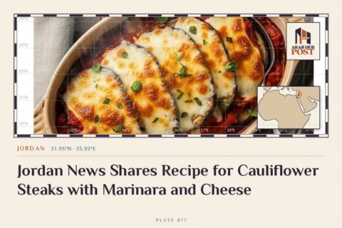 Jordan News Shares Recipe for Cauliflower Steaks with Marinara and Cheese