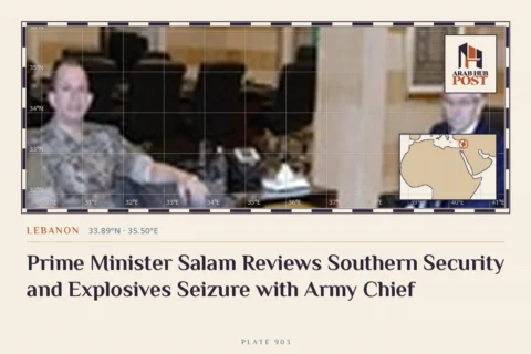 Prime Minister Salam Reviews Southern Security and Explosives Seizure with Army Chief