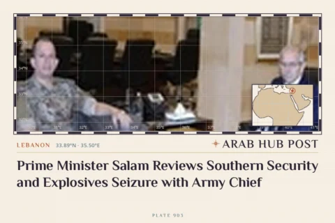 Prime Minister Salam Reviews Southern Security and Explosives Seizure with Army Chief
